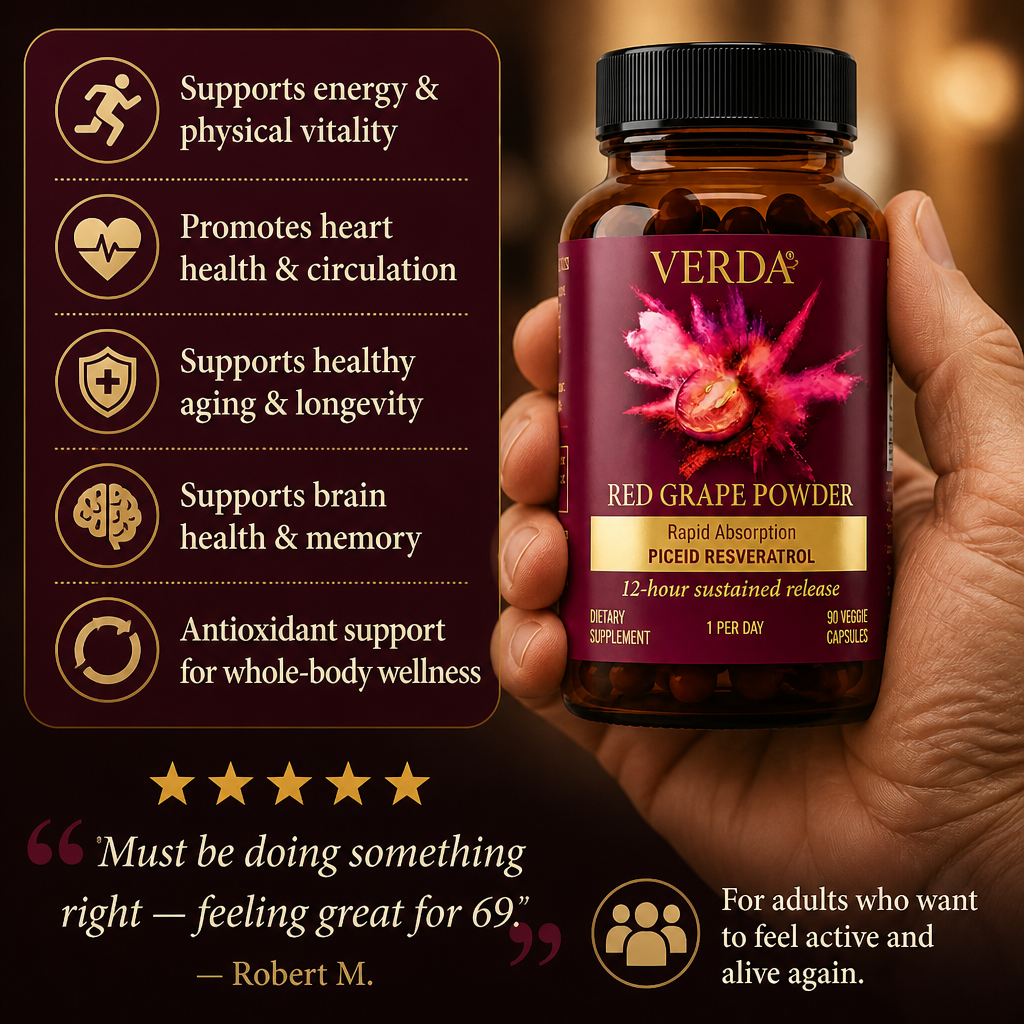 Verda Benefits - Supports Energy Vitality Heart Health Circulation with Robert M Testimonial