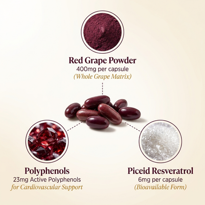 Verda Red Grape Powder Capsules
